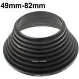 49mm - 82mm lens stepping ring  omvatten 8 lens stepping ringen (49mm - 52mm  52mm - 55mm  55mm - 58mm  58mm - 62mm  62mm - 67mm  67mm - 72mm  72mm - 77mm  77mm - 82mm)