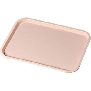 Plastic Household Fruit Tray Afternoon Tea Cake Tray  Size: 41x30x2 cm(Pink)
