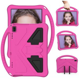 For Lenovo Tab E10 TB-X104F EVA Flat Anti Falling Protective Case Shell with Holder(RoseRed)