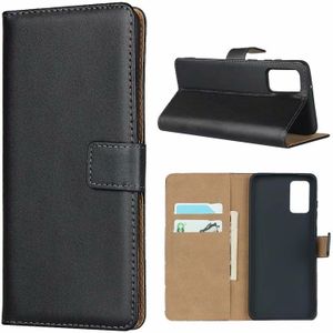 For Galaxy S20 Plus Leather Horizontal Flip Holster With Magnetic Clasp and Bracket and Card Slot and Wallet(Black)