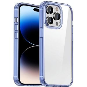 Voor iPhone 14 Pro Max iPAKY schokbestendige pc + TPU-beschermende telefoonhoes (transparant blauw)