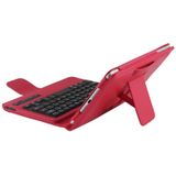 For iPad mini 4 / mini 3 / mini 2 / mini Detachable Bluetooth Keyboard and Leather Case with Holder(Red)