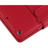 For iPad mini 4 / mini 3 / mini 2 / mini Detachable Bluetooth Keyboard and Leather Case with Holder(Red)