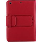 For iPad mini 4 / mini 3 / mini 2 / mini Detachable Bluetooth Keyboard and Leather Case with Holder(Red)