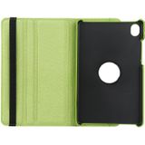 For Lenovo Tab M8 360 Degree Rotation Litchi Texture Horizontal Flip Leather Case with Holder(Green)