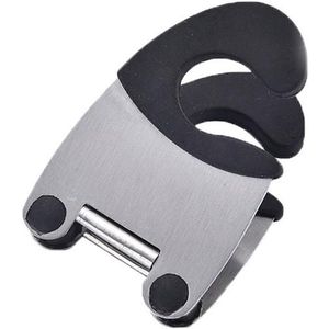 5 PCS Stainless Steel Plastic Pan Edge Clamp Anti-Scald Rubber Bracket Kitchen Gadgets(Black)