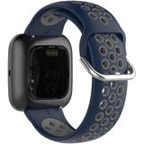 For Fitbit Versa 2 / Versa / Versa Lite 23mm Clasp Two Color Sport Wrist Strap Watchband(Blue + Grey)