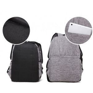 Universal Multi-Function Canvas Laptop Computer Shoulders Bag Leisurely Backpack Students Bag  Big Size: 42x29x13cm  For 15.6 inch and Below Macbook  Samsung  Lenovo  Sony  DELL Alienware  CHUWI  ASUS  HP(Baby Blue)