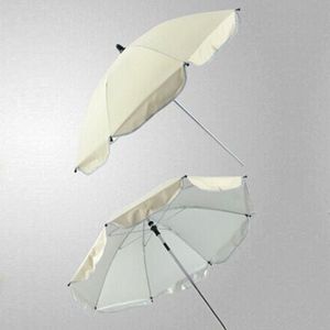 Adjustable Laciness Umbrella For Golf Carts  Baby Strollers/Prams And Wheelchairs To Provide Protection From Rain And The Sun(White)