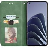 For OnePlus 10 Pro Retro Skin Feel Magnetic Horizontal Flip Leather Phone Case(Green)
