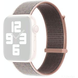 Haak en lus Fastener Dual Section Vervanging Horlogeband voor Apple Watch Series 7 41mm / 6 & SE & 5 & 4 40mm / 3 & 2 & 1 38mm (Pink Sand)