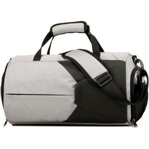 Sports Gym Bag Men Shoulder Portable Travel Luggage Bag Basketball Football Swimming Sports Training Bag  Size: 44 x 26 x 26cm(LTL116 Gray)