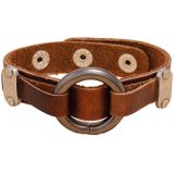 3 stks P01996 Persoonlijkheid Mannen Leren Simple Retro Circle Armband