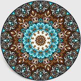 Ethnic Carpet Camel Mandala Flower Carpet Non-slip Floor Mat  Size:Diameter 40cm(Flower)