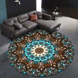 Ethnic Carpet Camel Mandala Flower Carpet Non-slip Floor Mat  Size:Diameter 40cm(Flower)