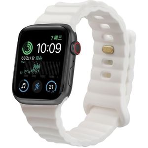 Siliconen horlogeband met omgekeerde gesp voor Apple Watch Series 8 & 7 41 mm / SE 2 & 6 & SE & 5 & 4 40 mm / 3 & 2 & 1 38 mm