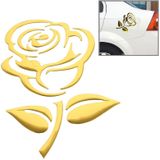 3D Rose Pattern Car Sticker  Size: 10.5cm x 8cm (approx.)(Gold)