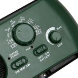 Dynamo / Solar Powered AM / FM Radio with Flashlight (RD332)(Green)