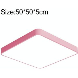 Macaron LED Vierkante plafondlamp  3-kleuren licht  grootte: 50cm