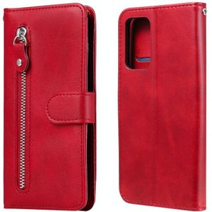 For Samsung Galaxy A82 5G Fashion Calf Texture Zipper Horizontal Flip Leather Case with Holder & Card Slots & Wallet(Red)