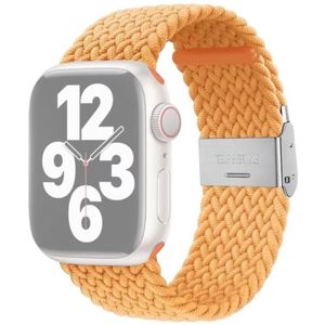Gevlochten + roestvrijstalen vervanging horlogebanden voor Apple Watch Series 7 45 mm / 6 & SE & 5 & 4 44mm / 3 & 2 & 1 42mm