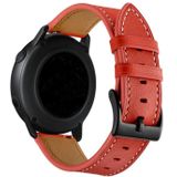 Voor Amazfit GTR 3 / GTR 3 Pro First Layer Leather Car Line Solid Color Watch Strap (Red)