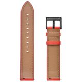 Voor Amazfit GTR 3 / GTR 3 Pro First Layer Leather Car Line Solid Color Watch Strap (Red)