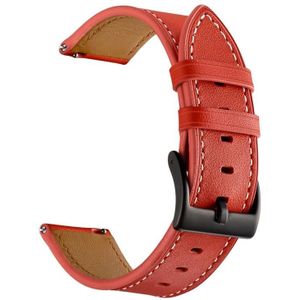 Voor Amazfit GTR 3 / GTR 3 Pro First Layer Leather Car Line Solid Color Watch Strap (Red)