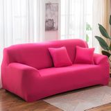 Four Seasons Solid Color Elastic Full Coverage Non-slip Sofa Cover(Rose Red)