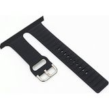 Silicone Replacement Strap Watchband For Apple Watch Series 6 & SE & 5 & 4 40mm / 3 & 2 & 1 38mm(Black)