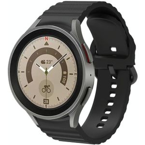 Voor Samsung Galaxy Watch 6 / 6 Classic Wave gestippelde pure kleur gesp siliconen horlogeband
