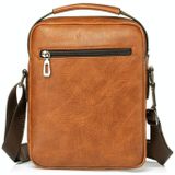 WEIXIER 8683 Large Capacity Retro PU Leather Men Business Handbag Crossbody Bag (Black)