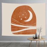 Thick Farbic Tapestry Exaggerated Abstract Style Home Decoration Hanging Background Covering Cloth  Size: 200x150cm(Sun Moon 03)
