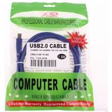 Normal USB 2.0 AM to BM Cable  with 2 Core  Length: 1.8m(Blue)