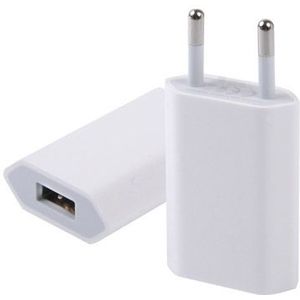 High Quality 5V / 1A EU Plug USB Charger Adapter  For  iPhone  Galaxy  Huawei  Xiaomi  LG  HTC and Other Smart Phones  Rechargeable Devices(White)