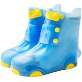 Kinderen Regenboot Cover Waterdichte Anti-Slip Regenlaars Cover Verdikte Siliconen Regenlaarzen  Maat: 26-27 (Geel)