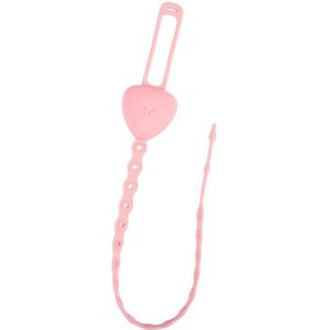 M010087 4 PCS Silicone Baby Teether Anti-Dropping Chain Children Pacifier Anti-Dropping Strap(Pink)