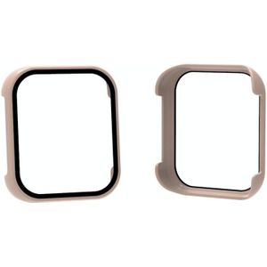 Voor Oppo Horloge 2 42mm / 46mm PC + Gehard Glass Watch Protective Case (Pink)