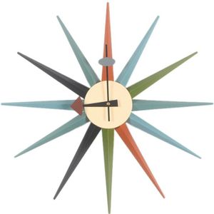Simple Modern Sun Clock Creative Home Accessories Wall Clock(Color Pole)