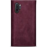 For Samsung Galaxy Note10+ Skin Feel Zipper Horizontal Flip Leather Case with Holder & Card Slots & Photo Frame & Lanyard & Long Rope(Wine Red)