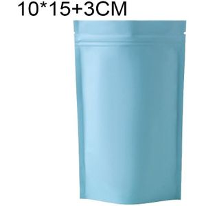 100 stks / set matte aluminium folie snack stand-up pouch  maat: 10x15 + 3cm
