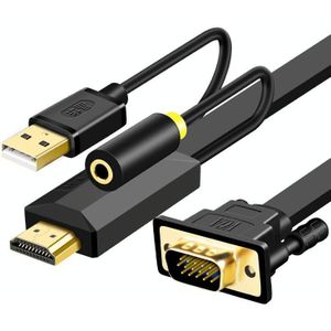 1m JH HV10 1080P HDMI to VGA Cable Projector TV Box Computer Notebook Industrial Display Adapter Cable