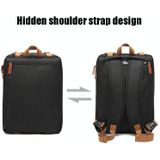 10001 Business Computer Backpack Multifunctional Simple Waterproof Nylon Travel Backpack  Size: 17.3 inch(Canvas Black)