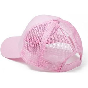 Summer Cotton Mesh Opening Ponytail Hat Sunscreen Baseball Cap  Specification:??(Pink)