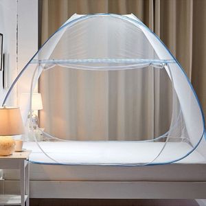 Student Dormitory Free Installation of Zippers and Single Door Mosquito Nets  Size:180x200x150 cm  Color:Encrypted Light Blue