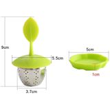 Stainless Steel Leaf Shape Silicone Tea Bag Tea Strainers (Rose Red)