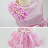 Pet Clothes Dog Spring Summer Thin Dress Rose Dress  Size: XXL(Pink)