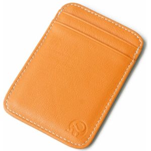 3 PCS XIAO YUAN XIANG Genuine Leather 5 Card Pocket Sleeve Wallet Coin Purse Credit Card Holder  Size: 10.6cm x 7.2cm  Random Color Delivery