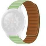 Voor Samsung Galaxy Gear S3 Siliconen Magnetische Strap (Green Pine Flower Green)