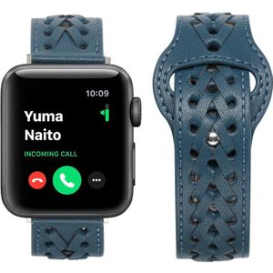 Woven Watch Strap For Apple Watch Series 7 45mm / 6&SE&5&4 44mm / 3&2&1 42mm(Blue)